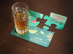 Lot de 4 sous-verres PUZZLE 1835117